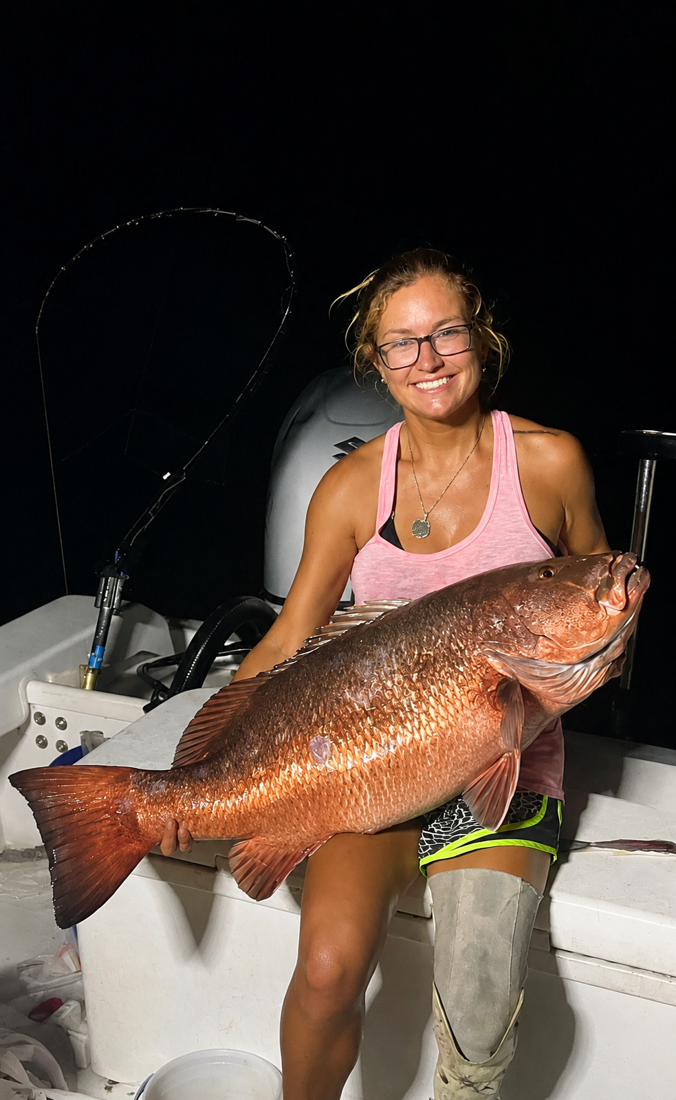 Mangrove snapper caught with the charter