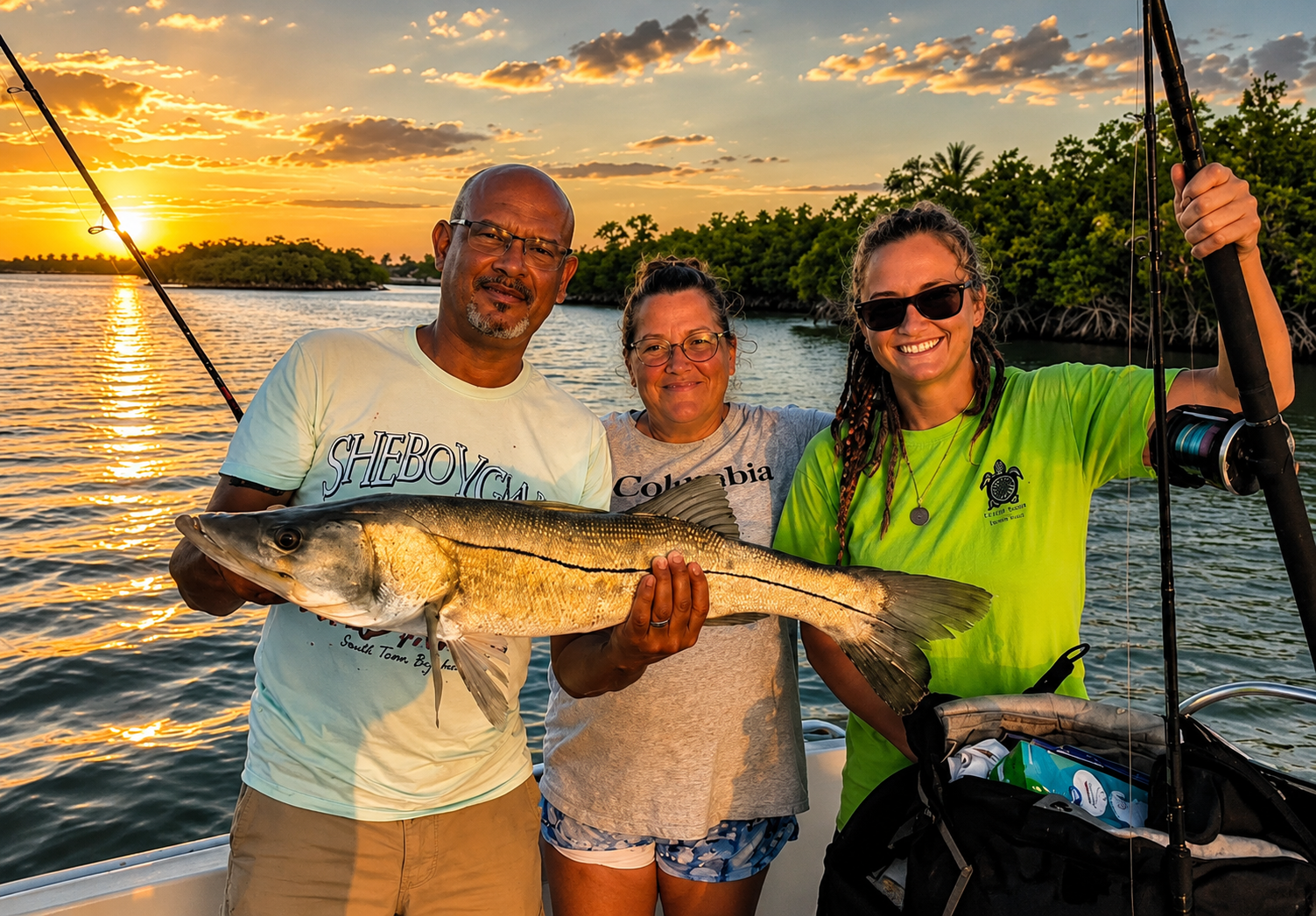 Snook caught with the charter